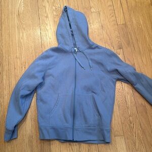 Amazon Essentials Men's Full-Zip Fleece Hoodie Aquamarine Blue Size Large